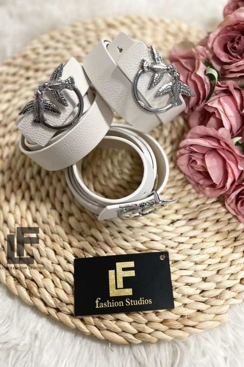 Тънък Колан LFS Birds White 8759