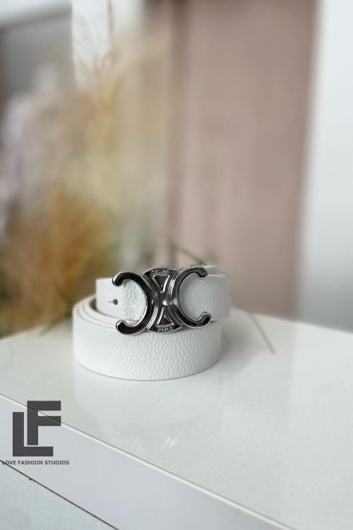 Тънък Колан LFS Famous C White 8835