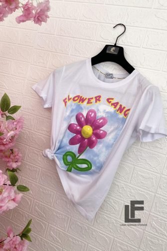 Тениска LFS Flower Gang White 8190