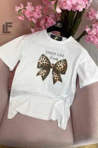 Тениска LFS Fine Ribbon White 9610