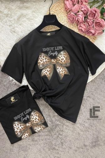 Тениска LFS Fine Ribbon Black 9611