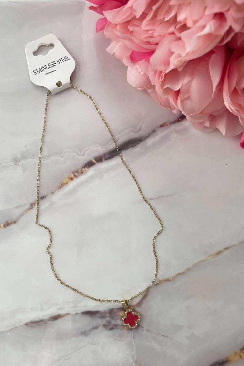 Колие LFS Famous Clover Red 1093