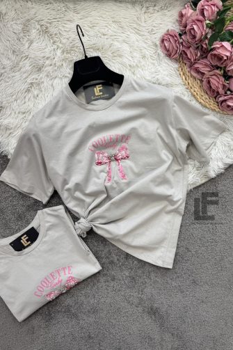Тениска LFS Pink Ribbon Gray 1063