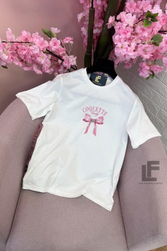 Тениска LFS Pink Ribbon White 1059